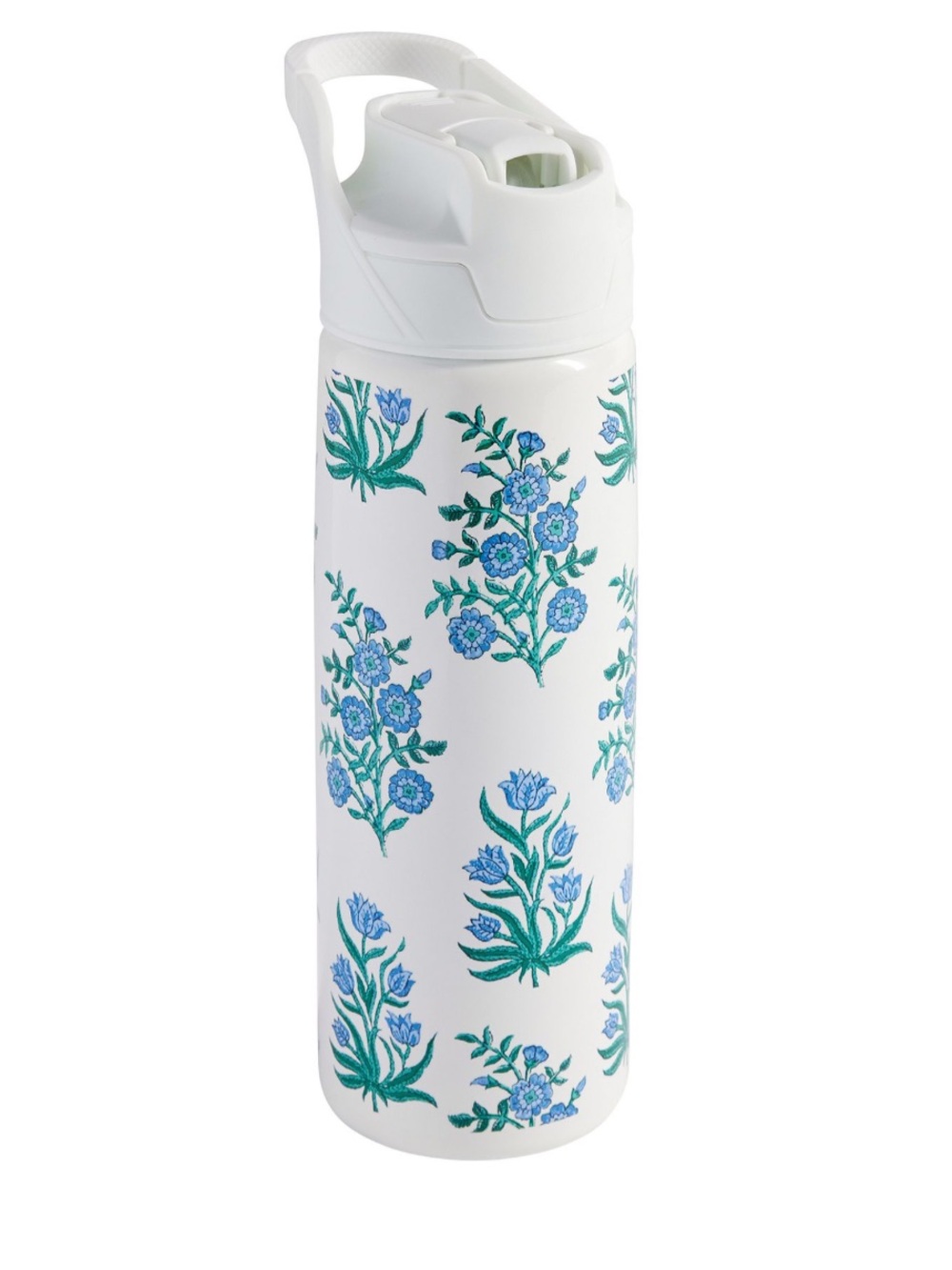 Roller Rabbit Blue Floral Colby Water Bottle